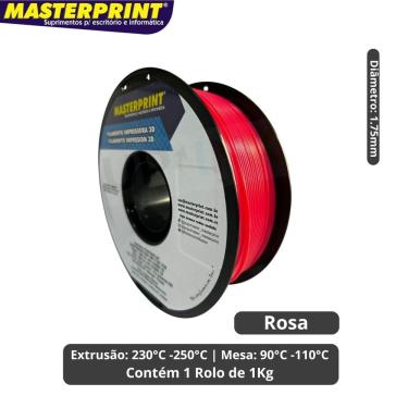 Imagem de Filamento 3D - ABS Premium Rosa Rolo 1KG (1.75mm)