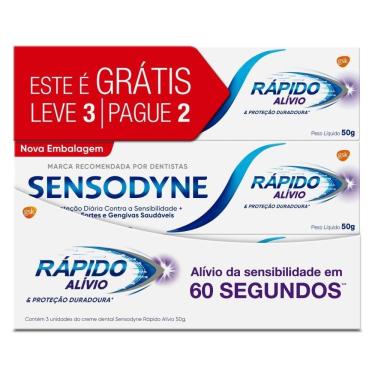 Imagem de Creme Dental Rápido Alívio 50g (Leve 3 e Pague 2) - Sensodyne