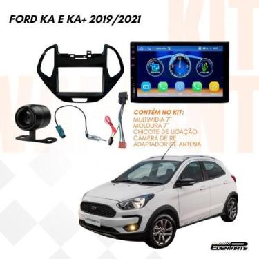 Imagem de Kit Multimidia 7 MP5 Espelhamento Camera Moldura Ka Chicote Adaptador 
