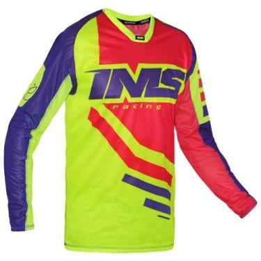 Imagem de Camisa Ims Sprint Azul Royal / Vermelha / Amarelo Fluor P/ Trilha Moto