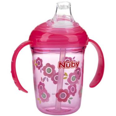 Imagem de Copo Infantil Com Alça Tritan Bico Silicone Nuby Transição - NÛBY, Ros