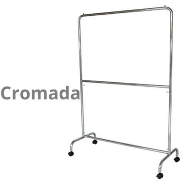 Imagem de Arara Cabideiro Dupla Dobravel Com Rodinhas 100cm - - valemixxhome, CR