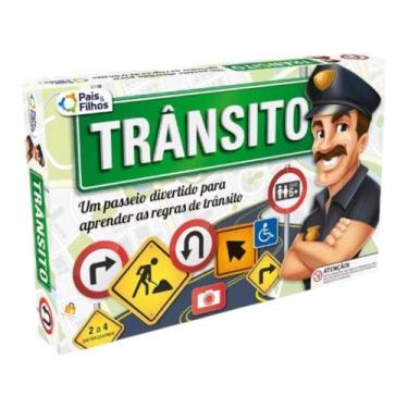 Imagem de Brinquedo Pedagógico Educativo Jogo De Tabuleiro Trânsito - Pais e Fil