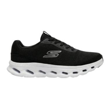 Imagem de Tênis Skechers Go Walk Glide Step 2.0 Masculino, 44, Preto, Branco