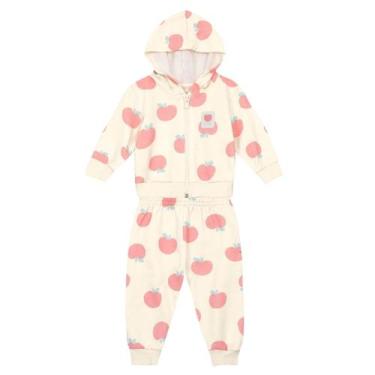 Imagem de Conjunto bebê menina em moletom Brandili Baby, Natural, P