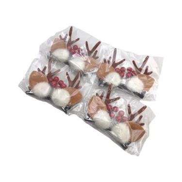 Imagem de Presilhas De Cabelo De Rena De Natal Para Mulheres E Meninas, Grampos 