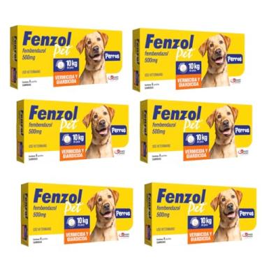 Imagem de 6 Unidades Fenzol Pet 500mg Vermífugo Cães C/ 6 Comp. Agener