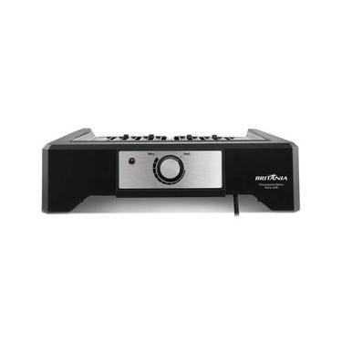Imagem de Churrasqueira Elétrica Britânia BCQ2000 Flame Preto 1800W 110V com Coletor de Gordura