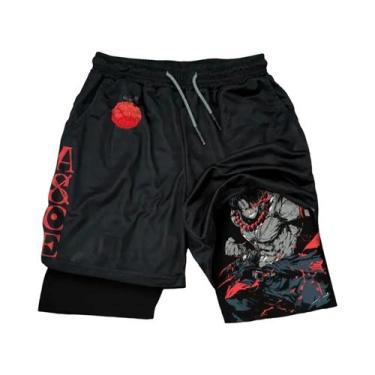 Imagem de Conjunto Masculino De Verão Para Fitness, Solto, Dupla Camada, Duas Pe