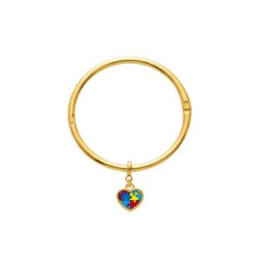 Imagem de Bracelete Medalha Autismo - Banhado em Ouro 18k - Tri Gata