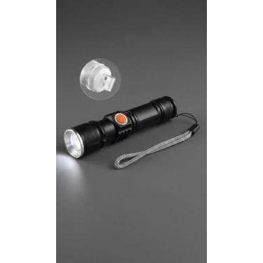 Imagem de Lanterna Tática Zoom USB Recarregável Luz Branca - Congratulations Sto