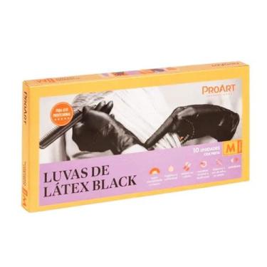 Imagem de Luvas De Látex Black M 10 uin. - ProArt