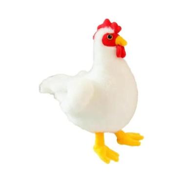 Imagem de Brinquedos De Pelúcia De Galinha Branca, Animais De Fazenda, Bonecos M