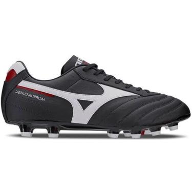 Imagem de Chuteira Campo Mizuno Morelia Classic MD Unissex Preto -, Preto branco