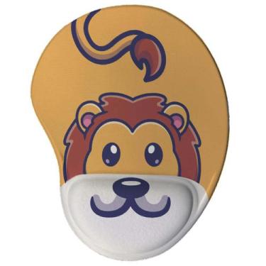 Imagem de Mouse pad Divertido Ergonômico Leão Kawaii - Geek Vip, Amarelo