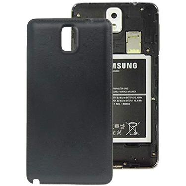 Imagem de Sparts Parts Capa de bateria de plástico com textura lichia para Galaxy Note III / N9000 (preto) cabo flexível de reparo (cor preta)