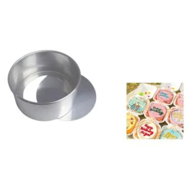 Imagem de Forma P/Bolo Bentô Cake Fundo Falso/Removível - Alumínio