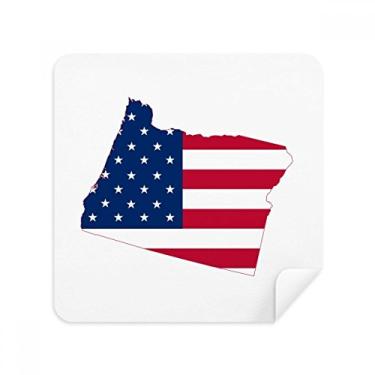 Imagem de Oregon USA Mapa Estrelas Listras Bandeira Óculos Pano Limpador de Tela Tecido Camurça Pacote com 2