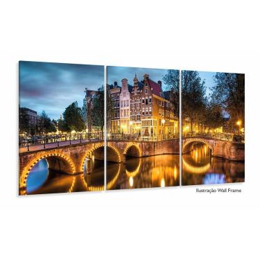 Imagem de Quadro Decorativo Cidade de Amsterdã - Paisagem - Tela em Te