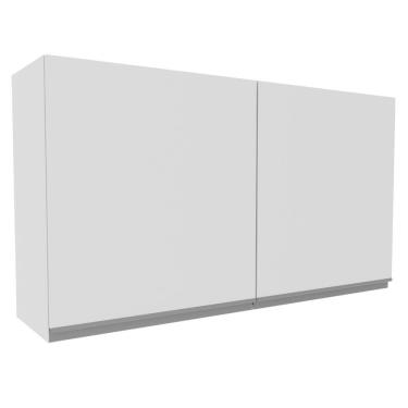 Imagem de Armário Aéreo Madesa Acordes 100% MDF 120 cm - 2 Portas Branco Brilho