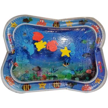 Imagem de Tapete Interativo Inflável de Água para Bebê Azul