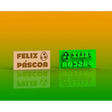 Imagem de Marcador Páscoa Placa Feliz Páscoa Mod 1