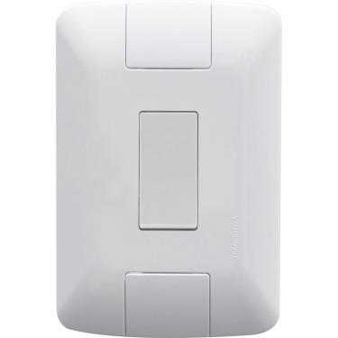Imagem de Conjunto 4x2 com 1 Interruptor Simples Tramontina Aria 6 A 250 V Branco Tramontina