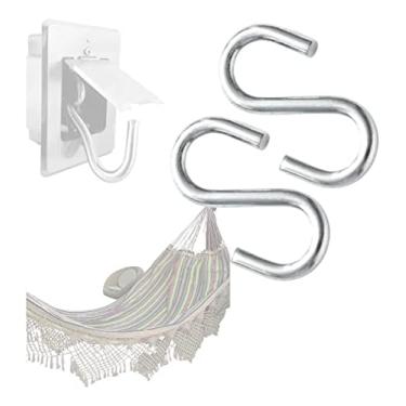 Imagem de Kit Com 2 Ganchos S Reforçado Rede Armador Balanço Cadeira