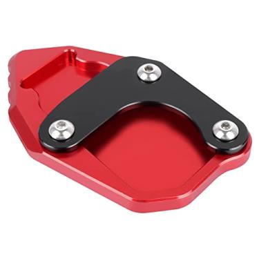 Imagem de Worldmotop Almofada de extensão de suporte de motocicleta de substituição para HONDA CRF300L CRF300 L Rally 2021 2022 Extender Side Stand Plate Pad (vermelho)