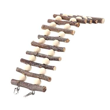 Imagem de Zerodis Hamster Wooden Ladder, Wooden Bendable Design Wooden Ladder Bridge for Small Pets Birds for Chew and Climb
