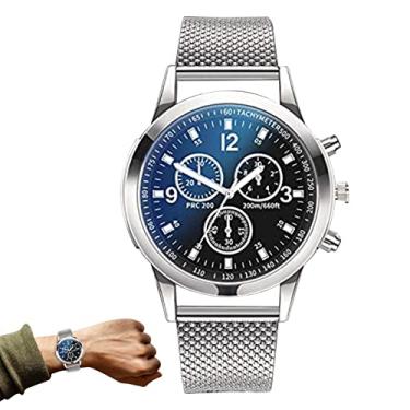 Imagem de Relógios da moda do homem | Negócios Relógios Pulso Cronógrafo à Prova D' Água,Relógio quartzo masculino moda relógio quartzo empresarial simples