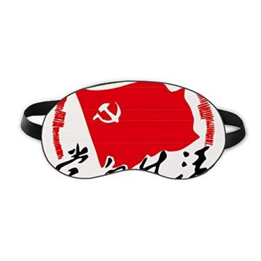 Imagem de Emblema de festa chinesa Patriotismo Sleep Eye Shield Soft Night Blindfold Shade Cover