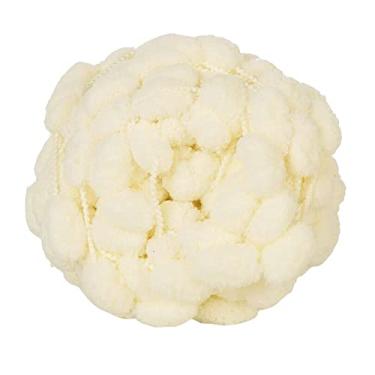 Imagem de shamjina Fio Chunky Braço Tecelagem Confortável Crochê Fio Peso Fio para Chapéus Macramê Travesseiro Lance, Bege