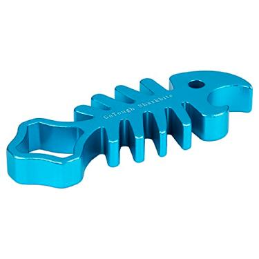 Imagem de Fotodiox Pro GoTough SharkBite - Chave GoTough de Metal de Alumínio Azul para Apertar Botões, Parafusos e Parafusos de Montagem GoPro; Chave estilo tubarão com abridor de garrafas - para câmera esportiva Gopro Hero Hd, Hero1, Hero2, Hero3 e todos os parafusos adaptadores GoPro