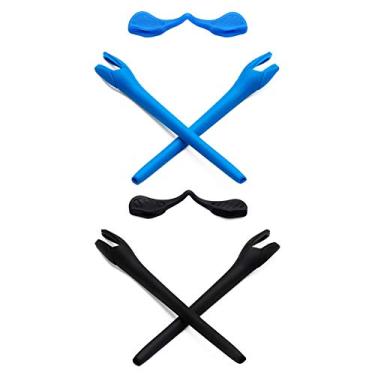 Imagem de Kits de substituição de fones de ouvido da Mryok para óculos de sol Oakley Radar EV Series, Sky Blue & Black, One Size
