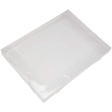 Imagem de Polibras Soft Pasta Aba com Elástico, Transparente (Cristal), 245 x 40 x 335 mm, 10 Unidades
