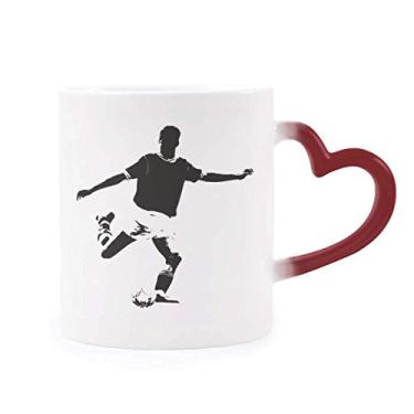 Imagem de Caneca de futebol de educação física sensível ao calor com mudança de cor vermelha