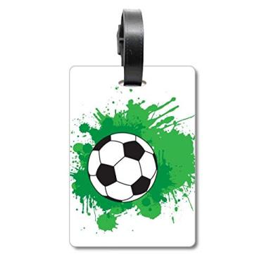 Imagem de Soccer Football Sports Your Text Mala de Bagagem Etiqueta de Bagagem Etiqueta Scutcheon