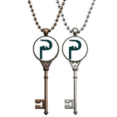 Imagem de OFFbb-USA Colar de chave com contorno do nariz de porco para decoração de casal