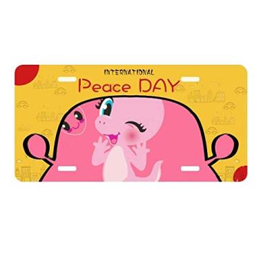Imagem de DIYthinker Placa de carro Dinosaur Kingdom Love You Decoração de carro Dia da Paz