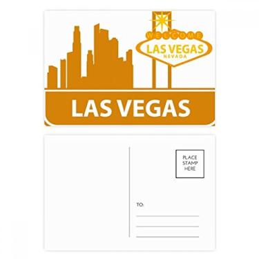 Imagem de Bem-vindo à Las Vegas, Nevada América, conjunto de cartões postais de aniversário, cartão de agradecimento