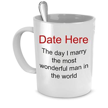 Imagem de Caneca de noivado - Caneca personalizada com data de casamento - Presentes para noivos