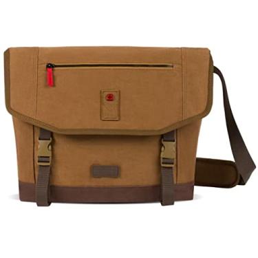Imagem de Wenger Bolsa carteiro Corfe de 16 polegadas com bolso para tablet - Camel, Camelo, Large