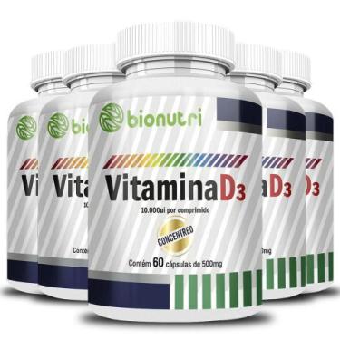 Imagem de Vitamina D3 10.000Ui Natural 60 Cápsulas 7X Unidades - Bionutri