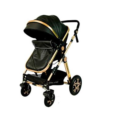 Imagem de Carrinho de Bebê Premium Club Baby Preto com 4 Rodas e Design Moderno