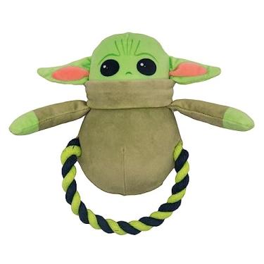 Imagem de Buckle-Down Brinquedo para cachorro, pelúcia e corda redonda Star Wars The Child verde preto