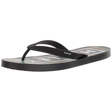 Imagem de Hurley Sandália masculina estampada One & Only, Antracite, 13