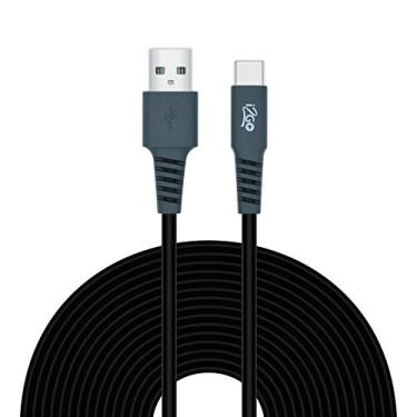 Imagem de Cabo USB-C I2GO 3m 2,4A PVC Flexível Preto Com Cinza - I2GO Plus