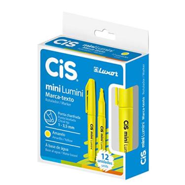 Imagem de Marcador de Texto Mini Lumini, CIS, 51.9600, Amarelo, pacote de 12