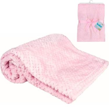 Imagem de Cobertor Mantinha Para Bebês Macio Manta Buba Rosa